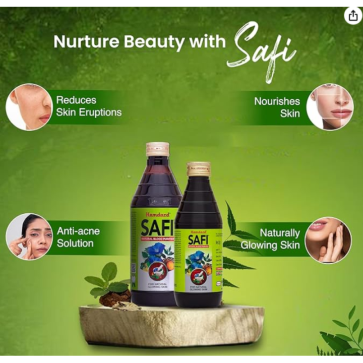 Hamdard Safi Blood Purifier Syrup for Healthy & Glowing Skin