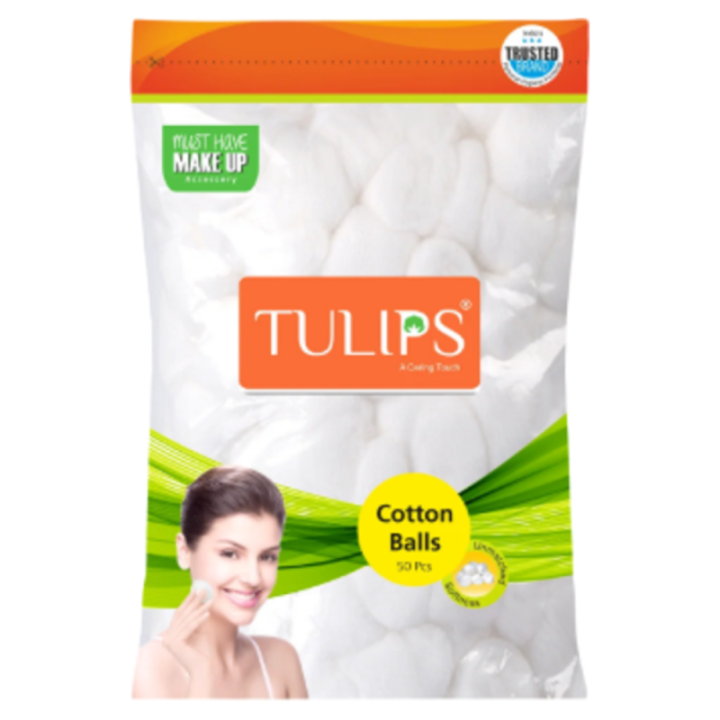 Tulips Cotton Balls – Soft & Absorbent for Makeup Removal, Baby Care