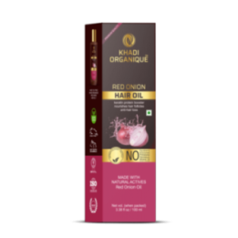 Khadi Organique (Oil) Red Onion Hair Oil, Keratin Protein Booster