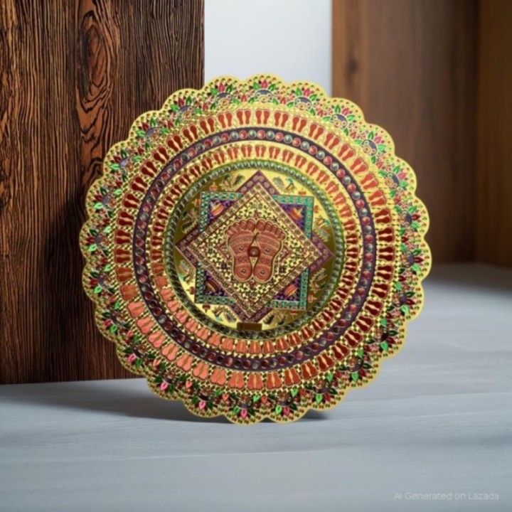 Golden Rangoli Floor Stickers – 7 Festive Designs for Diwali & Home