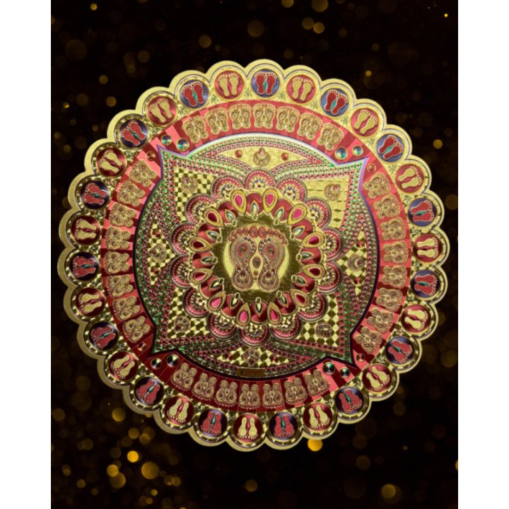 Golden Rangoli Floor Stickers – 7 Festive Designs for Diwali & Home