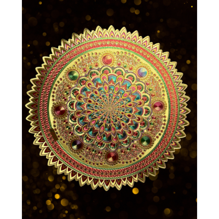Golden Rangoli Floor Stickers – 7 Festive Designs for Diwali & Home