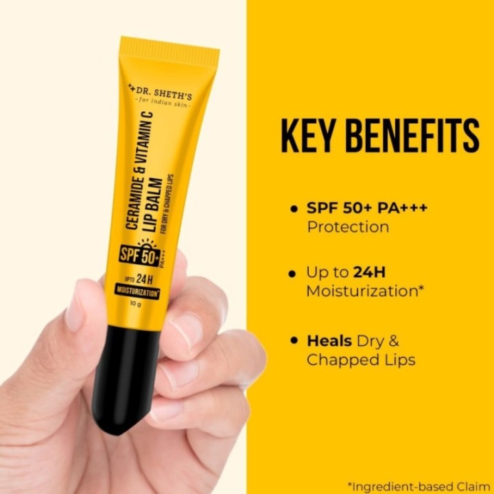 Dr. Sheth's Ceramide & Vitamin C Lip Balm Heals Dry & Chapped Lips