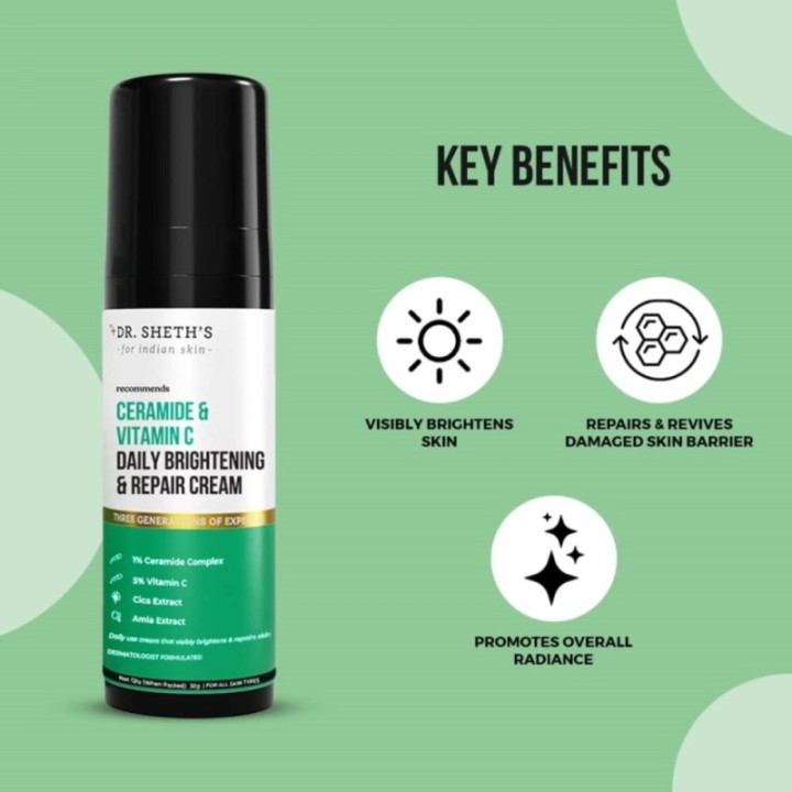 Dr. Sheth's Ceramide and Vitamin C Daily Brightening and Repair Cream