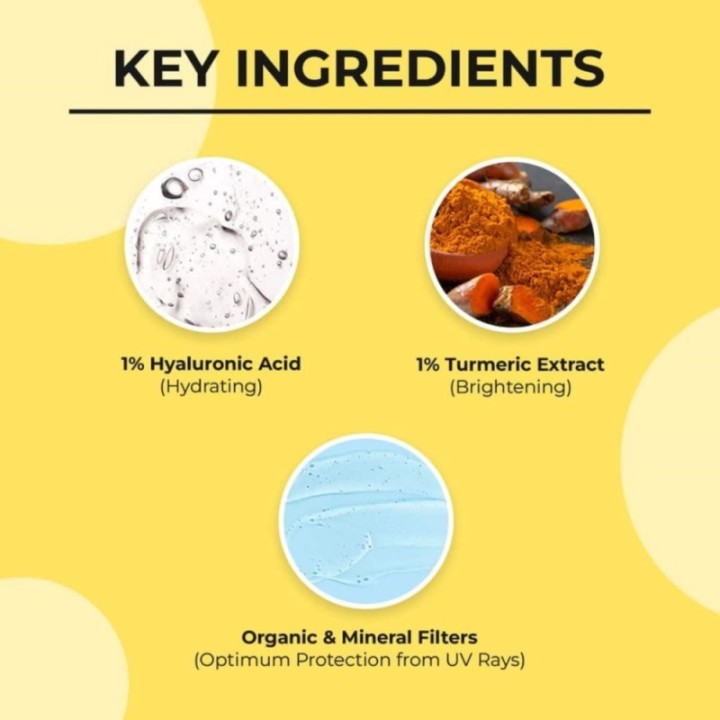 Dr. Sheth's Haldi & Hyaluronic Acid Sunscreen with 1% Hyaluronic Acid