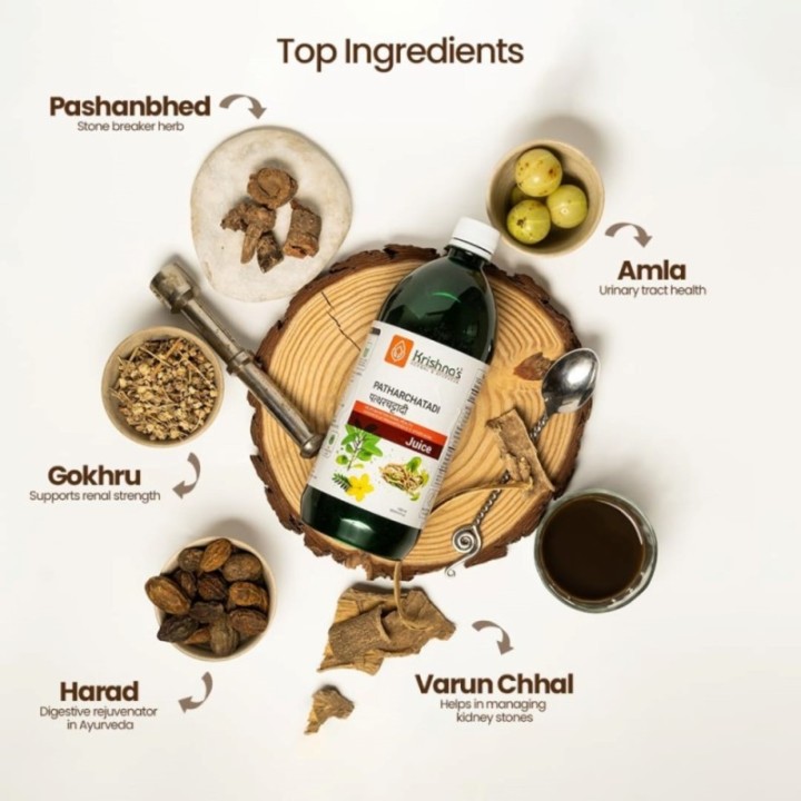 Krishna's Herbal & Ayurveda Patharchatadi Juice- Dissolve or Break