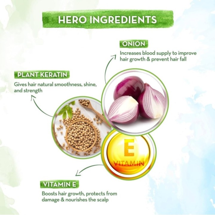 Mamaearth Onion Shampoo, with Onion & Plant Keratin for Hair Fall
