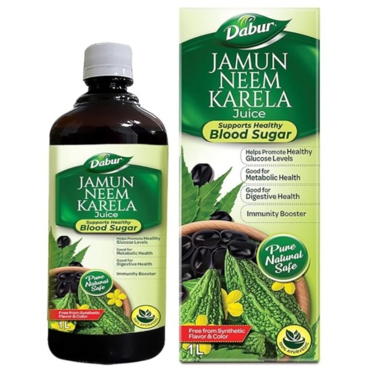 Dabur Jamun Neem Karela Juice - Helps Control Blood Sugar Level