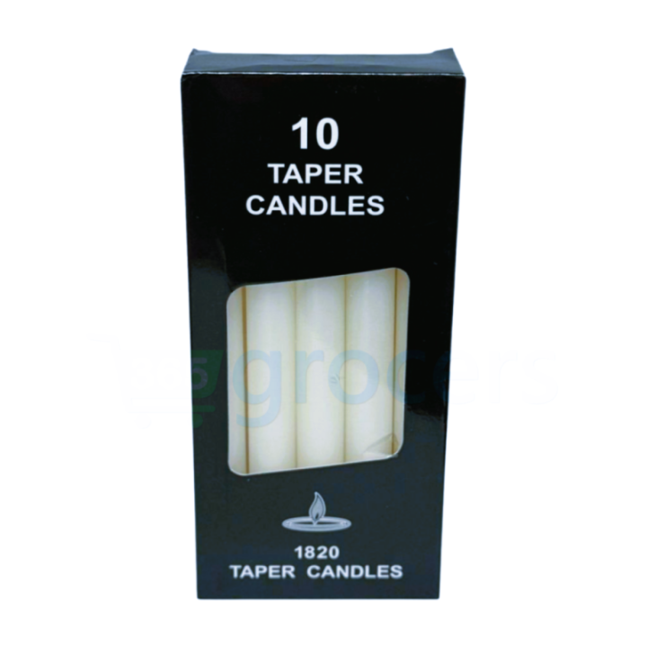 Kodayz Long White Wax Candles (Taper Pillar Candles), of Candles
