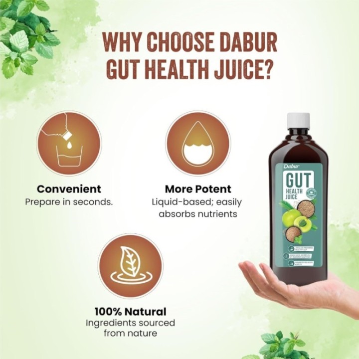 Dabur Gut Health Juice - 100% Natural & Ayurvedic All in One