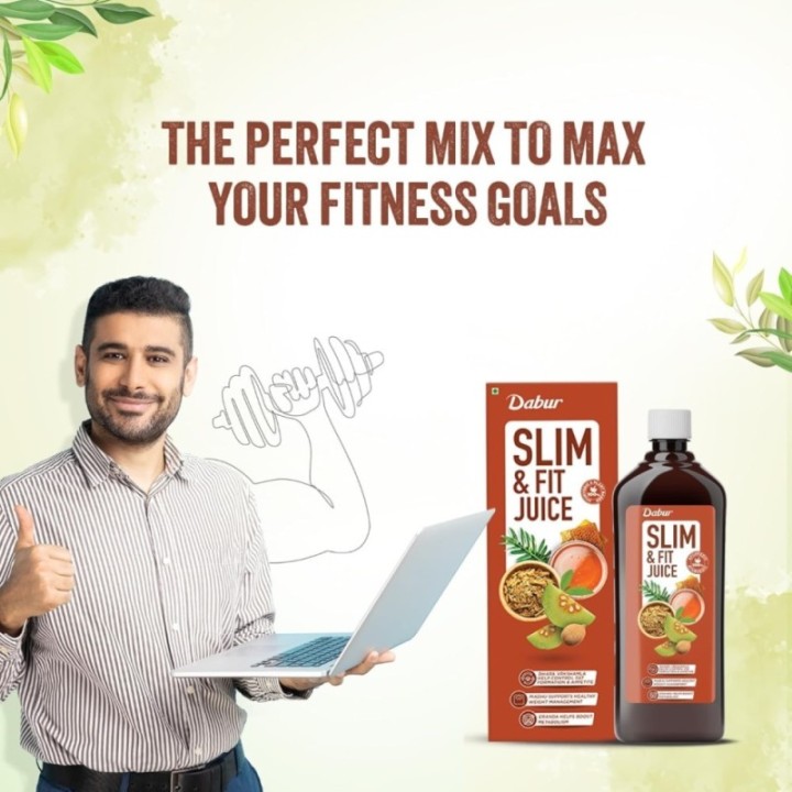 Dabur Slim & Fit Juice - 100% Natural & Ayurvedic No Artificial