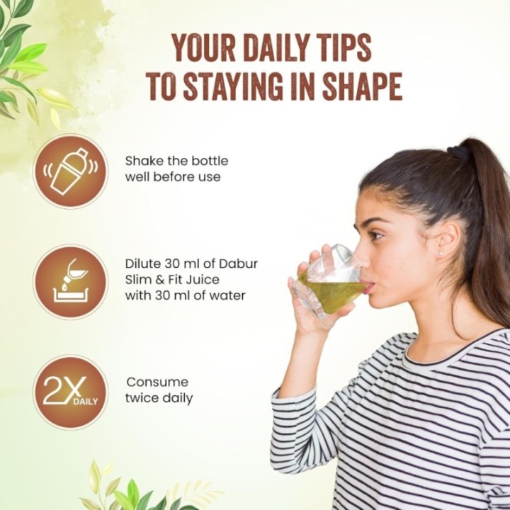 Dabur Slim & Fit Juice - 100% Natural & Ayurvedic No Artificial