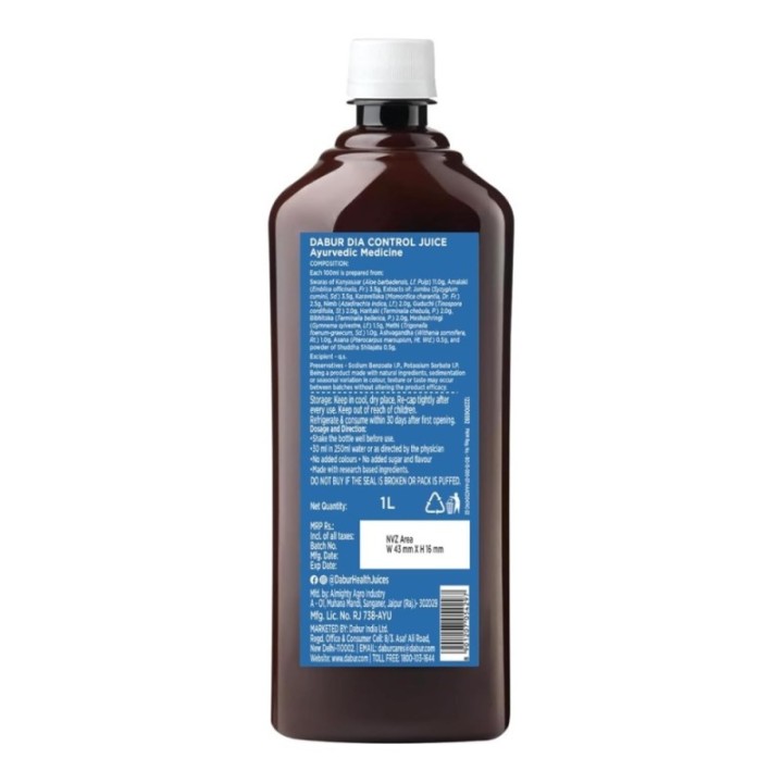 Dabur Dia Control Juice - Clinically Proven Diabetic Care Supports