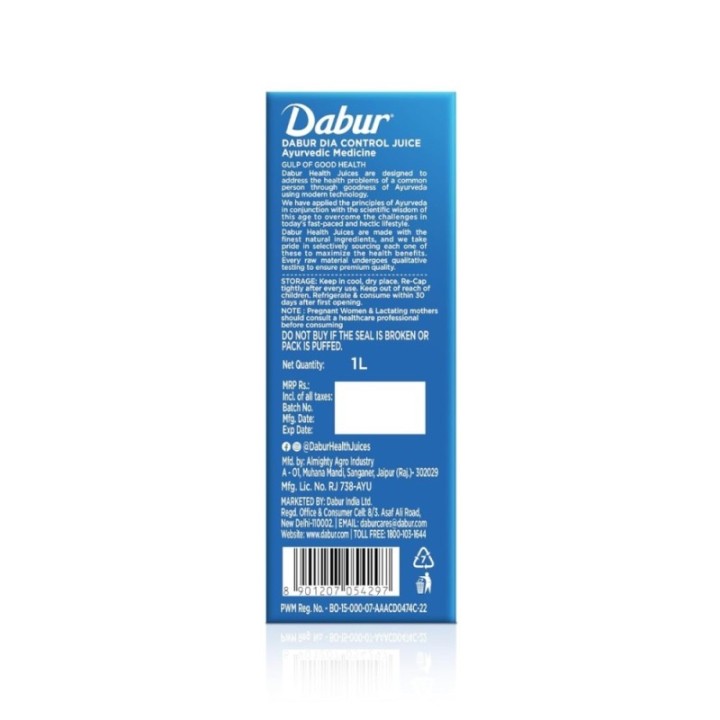 Dabur Dia Control Juice - Clinically Proven Diabetic Care Supports