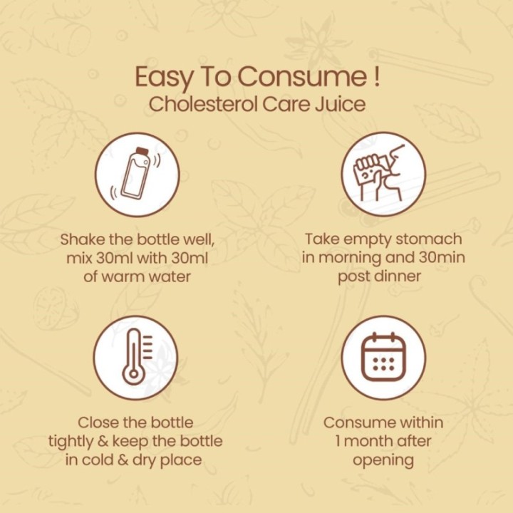 Krishna's Herbal & Ayurveda Cholesterol Care Juice - Contains Honey
