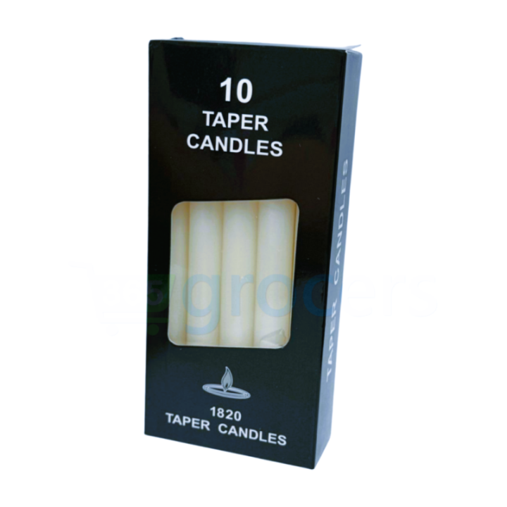 Kodayz Long White Wax Candles (Taper Pillar Candles), of Candles