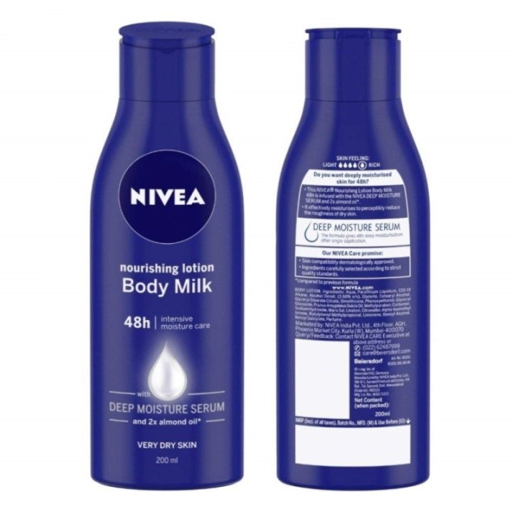 Nvea Nourishing Lotion Body Milk for 48H Moisturization 200ml