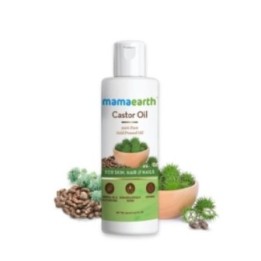 Mamaearth Castor Oil - 100% Pure Cold Pressed Oil for Skin, Hair