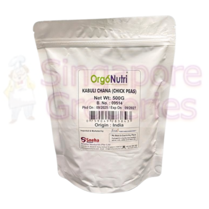 Orgonutri Kabuli Chana Unpolished and Sortex Cleaned 500 Gm