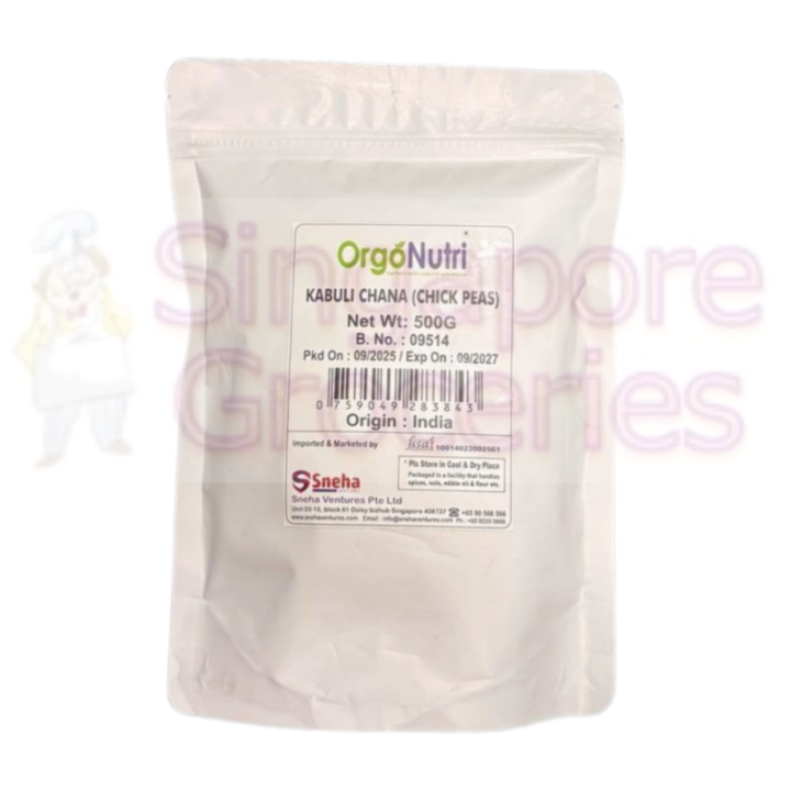 Orgonutri Kabuli Chana Unpolished and Sortex Cleaned 500 Gm