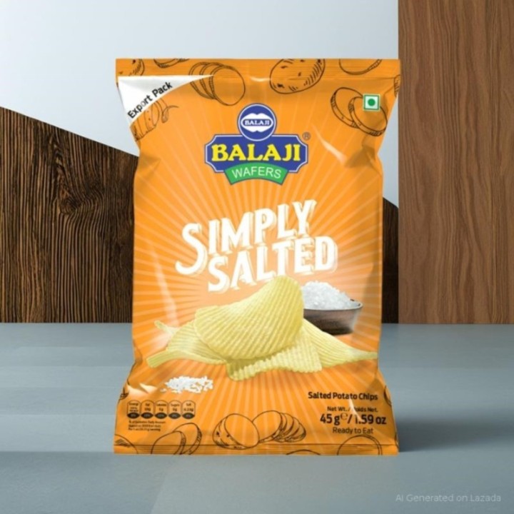 Balaji Simply Salted Crispy Potato Chips Multipack X 7 45g