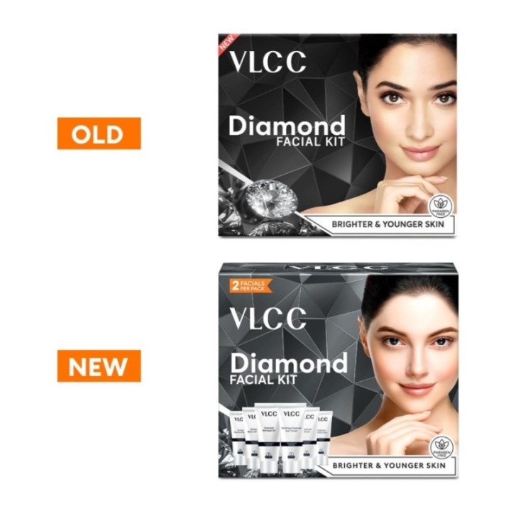 Vlcc Diamond Facial Kit, for Skin Polishing & Purification 60g