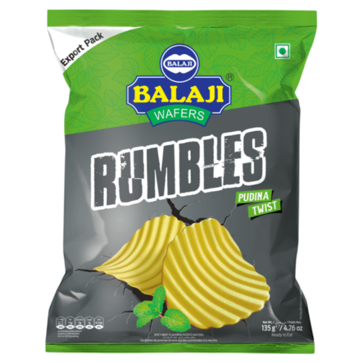 Balaji Rumbles Pumka Twist Crispy Potato Chips - Trans Fat Free Snack