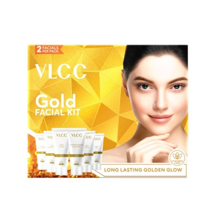 Vlcc Gold Facial Kit, for Luminous & Radiant Complexion 60g