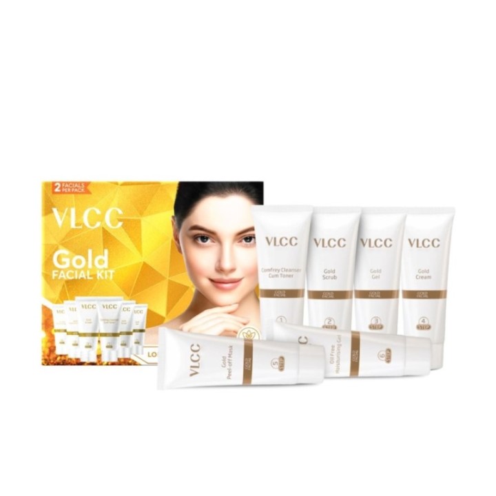 Vlcc Gold Facial Kit, for Luminous & Radiant Complexion 60g