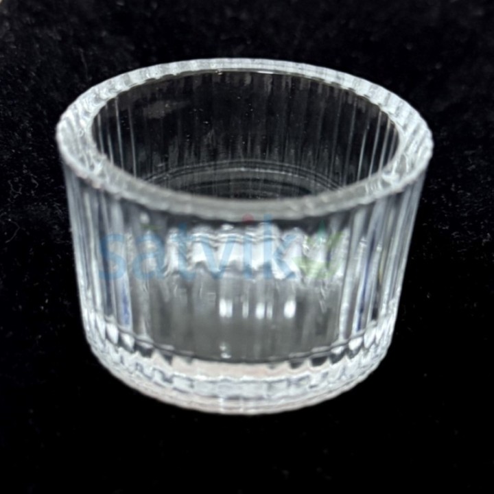 Satvik Crystal Glass Tea Ligh Candle Holder for Home Décor Diwali