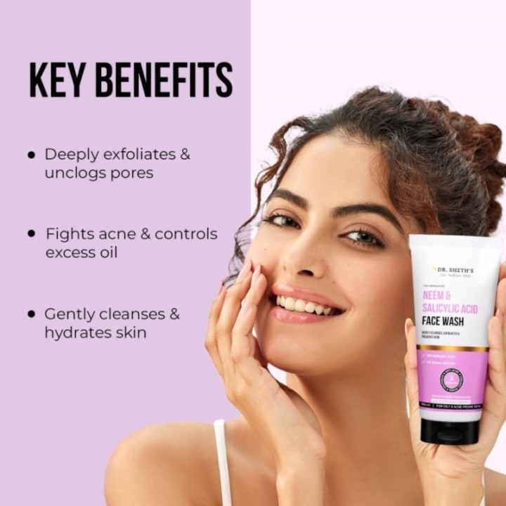 Dr. Sheth's Neem & Salicylic Acid Face Wash for Oily & Acne Prone