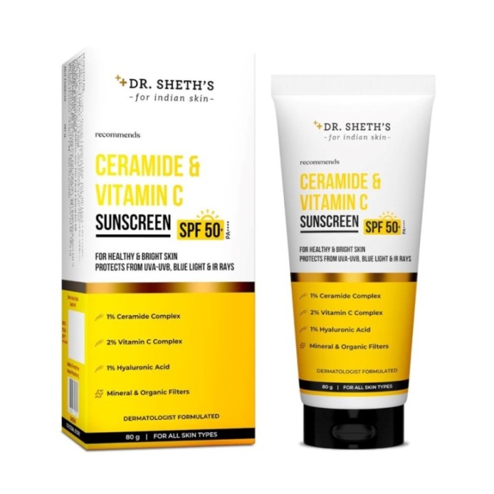 Dr. Sheth's Ceramide & Vitamin C Sunscreen SPF 50+ PA++++ In-Vivo