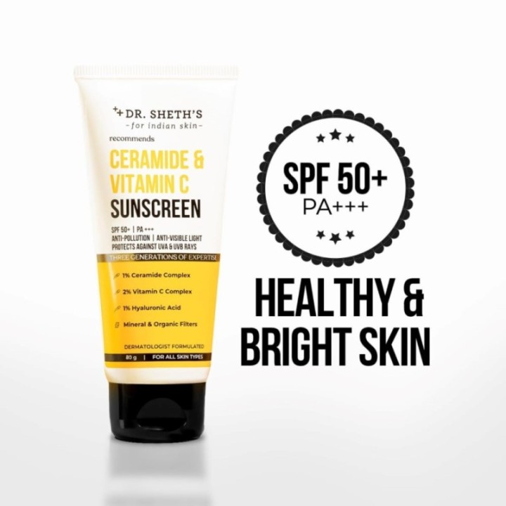 Dr. Sheth's Ceramide & Vitamin C Sunscreen SPF 50+ PA++++ In-Vivo