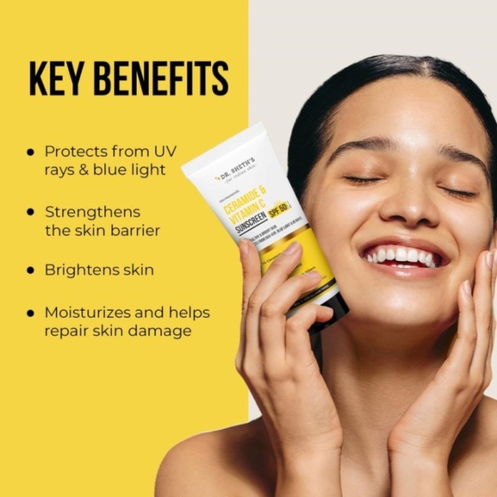 Dr. Sheth's Ceramide & Vitamin C Sunscreen SPF 50+ PA++++ In-Vivo