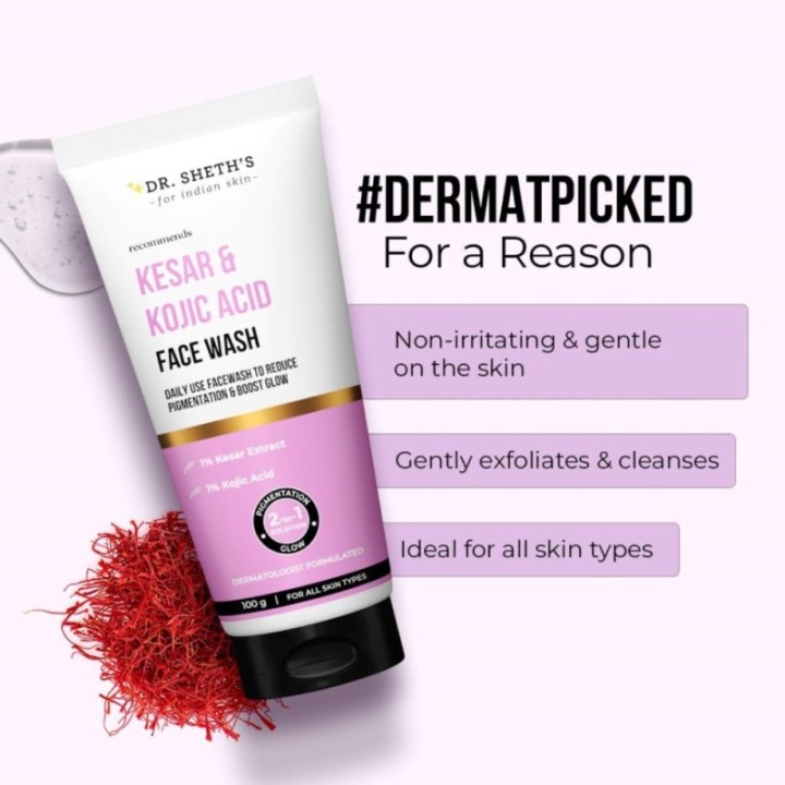 Dr. Sheth's Kesar&kojic Acid Facewashwith Kesar,kojic