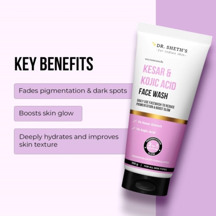 Dr. Sheth's Kesar&kojic Acid Facewashwith Kesar,kojic