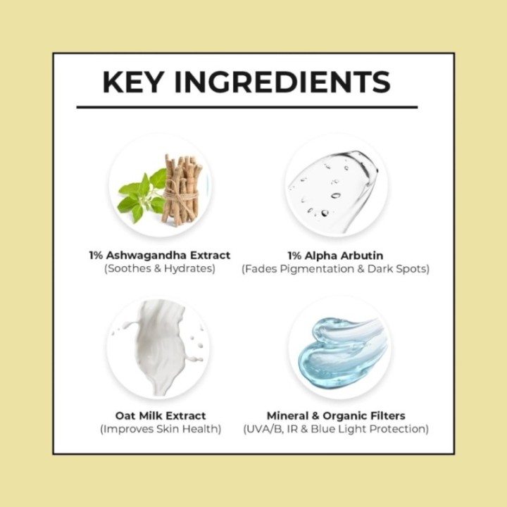 Dr. Sheth's Ashwagandha & Alpha Arbutin Sunscreen SPF 50+ PA++++