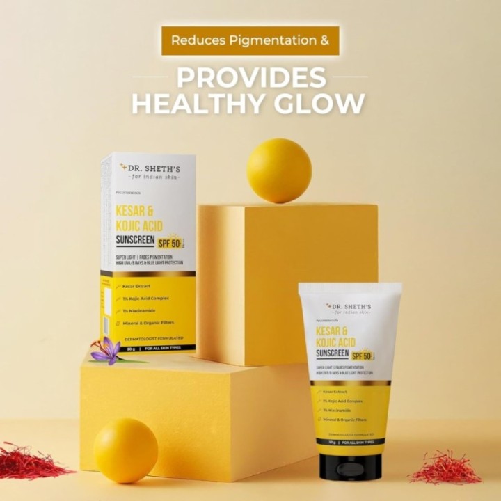 Dr. Sheth's Kesar & Kojic Acid Sunscreen SPF 50+ PA++++ In-Vivo