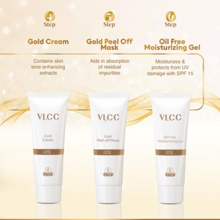 Vlcc Gold Facial Kit, for Luminous & Radiant Complexion 60g