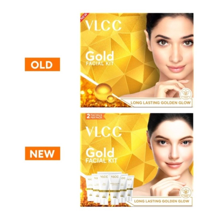 Vlcc Gold Facial Kit, for Luminous & Radiant Complexion 60g
