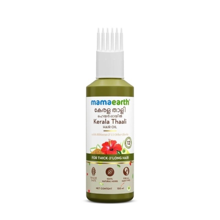 Mamaearth Kerala Thaali Hair Oil with Hibiscus, Bhringraj, Methi Dana