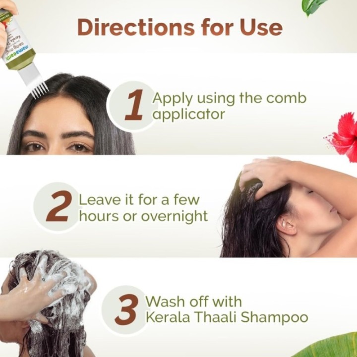Mamaearth Kerala Thaali Hair Oil with Hibiscus, Bhringraj, Methi Dana