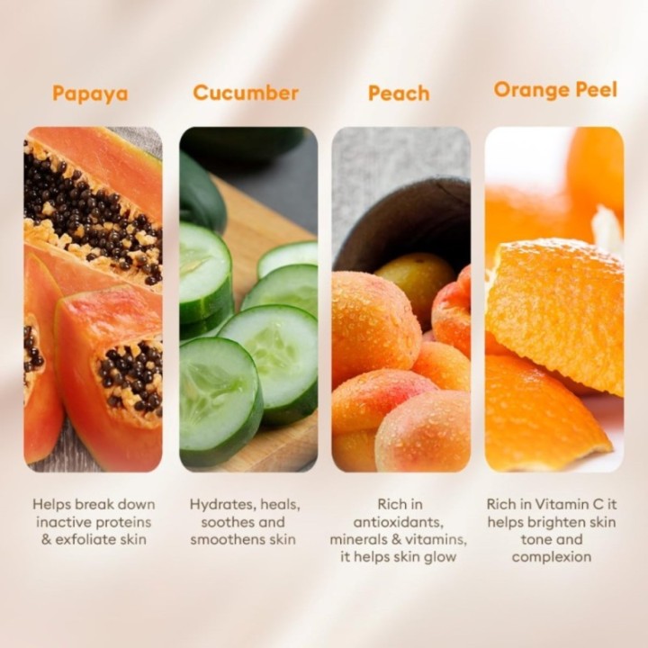 Vlcc Papaya Fruit Facial Kit, for Blemish Free Fairer Complexion 60g