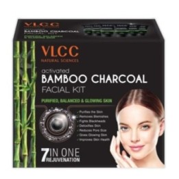 Vlcc Activated Bamboo Charcoal Facial Kit, for Purified, Balanced