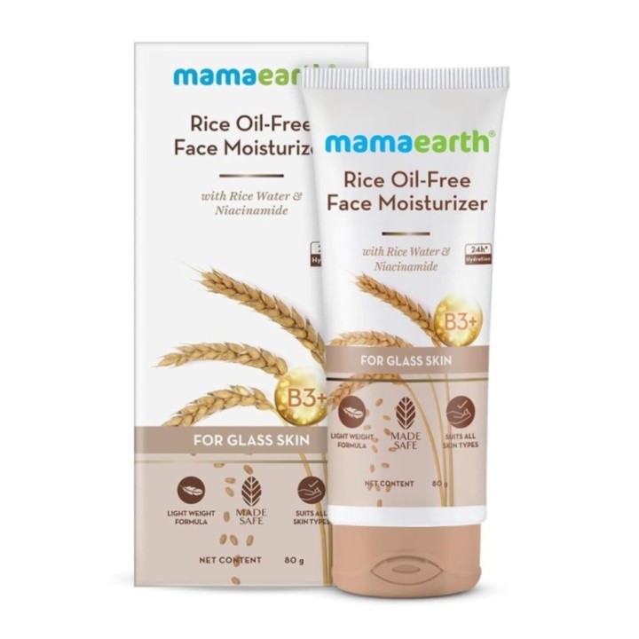 Mamaearth Rice Oil-Free Face Moisturizer for Oily Skin with Rice