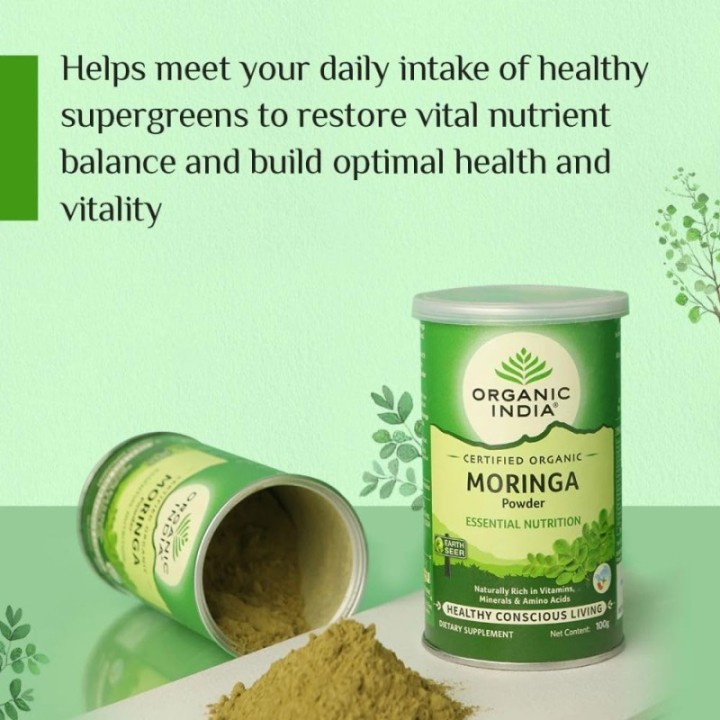 Organic India Moringa Powder Essential Nutrition (100g)