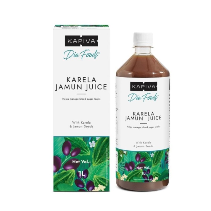 Kapiva Karela Jamun Juice Helps Control Blood Sugar Level and Lower