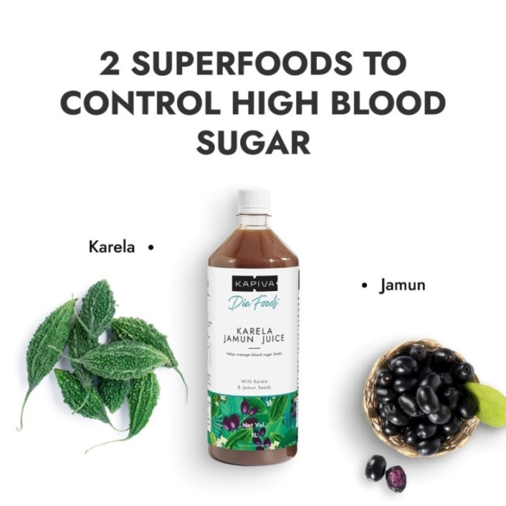 Kapiva Karela Jamun Juice Helps Control Blood Sugar Level and Lower