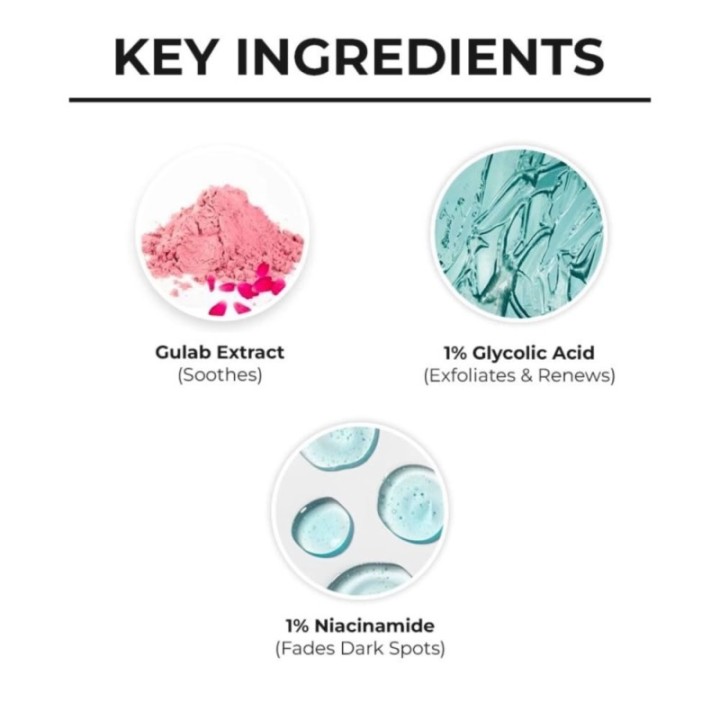 Dr. Sheth's Gulab & 1% Glycolic Acid Face Wash for Normal to Oily