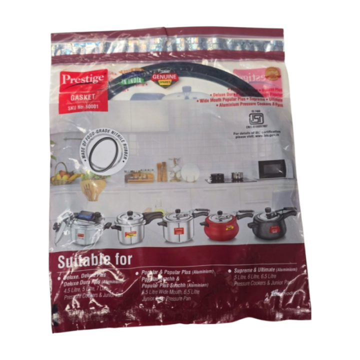 Prestige Aluminum and Stainless Steel Pressure Cooker Rubber Gasket
